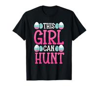 This Girl Can Hunt, Girls Cute And Funny Easter Egg Hunt T-Shirt
