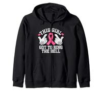 This Girl Got To Ring The Bell Breast Cancer Awareness Zip Hoodie