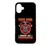 This Girl Has A Smokin' Hot Firefighter Fireman Firefighters Case for iPhone 16 Plus