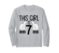 This Girl is 7 - Birthday Celebration Long Sleeve T-Shirt