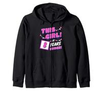 This Girl Is 8 Years Sober Sobriety Anniversary For Women Zip Hoodie