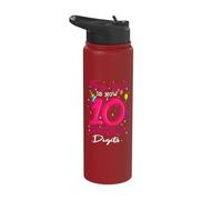 This Girl is Now 10 Double Digits 10 Years Old 10th Birthday Stainless Steel Insulated Water Bottle