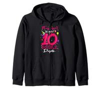 This GIrl Is Now 10 Double Digits 10 Years Old 10th Birthday Zip Hoodie