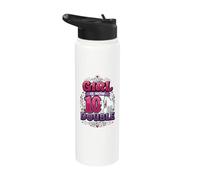 This Girl is Now 10 Double Digits 10th Birthday Girl Horse Stainless Steel Insulated Water Bottle