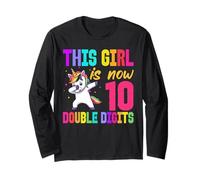 This Girl is Now 10 Double Digits 10th Birthday Long Sleeve T-Shirt