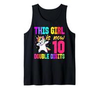 This Girl is Now 10 Double Digits 10th Birthday Tank Top