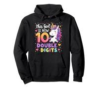 This Girl Is Now 10 Double Digits Magical Unicorn Birthday Pullover Hoodie