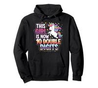 This Girl Is Now 10 Double Digits Magical Unicorn Birthday Pullover Hoodie