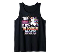 This Girl is Now 10 Double Digits Magical Unicorn Birthday Tank Top