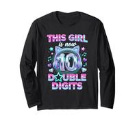 This Girl is Now Double Digits K-pop 10th Birthday Girls Long Sleeve T-Shirt