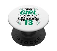 This Girl Is Officially 13 Celebrate Party Birthday Cute PopSockets Adhesive PopGrip