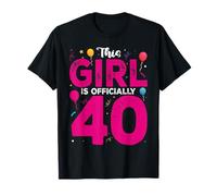 This Girl is Officially 40 Girls Age Years Old Birthday T-Shirt
