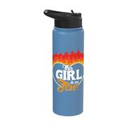 This Girl is On Fire Heart - Emancipation Women Power Stainless Steel Insulated Water Bottle