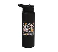 This Girl Just Got Baptized Catholic Communion Religious Stainless Steel Insulated Water Bottle