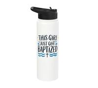 This Girl Just Got Baptized Religious Stainless Steel Insulated Water Bottle