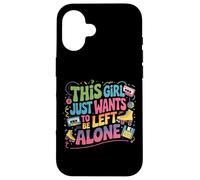 This Girl Just Wants To Be Left Alone Retro Design Nostalgia Case for iPhone 16