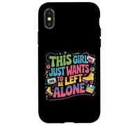 This Girl Just Wants To Be Left Alone Retro Design Nostalgia Case for iPhone X/XS