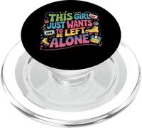 This Girl Just Wants To Be Left Alone Retro Design Nostalgia PopSockets PopGrip for MagSafe