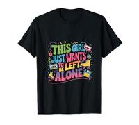 This Girl Just Wants to Be Left Alone Retro Design Nostalgia T-Shirt