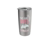 This Girl Love Sting Rays Ocean Sea Sting Rays Stainless Steel Insulated Tumbler