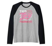 This Girl Loves Being A Pharmacist Pharmacy Technician Raglan Baseball Tee