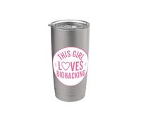 This Girl Loves Biohacking Funny Biohacker Longevity Quote Stainless Steel Insulated Tumbler
