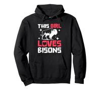 This Girl Loves Bisons American Buffalo Wildlife Bison Pullover Hoodie