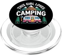 This Girl Loves Camping Caravan Camper Camping PopSockets PopGrip for MagSafe