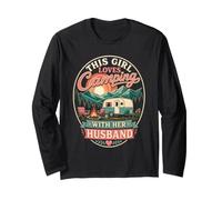 This Girl Loves Camping with Her Husband Funny Couples Long Sleeve T-Shirt