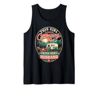 This Girl Loves Camping with Her Husband Funny Couples Tank Top