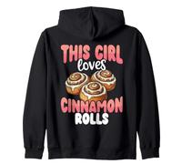 This Girl Loves Cinnamon Rolls Women Zip Hoodie