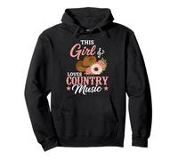 This Girl Loves Country Music Retro 90s Western Women Girls Pullover Hoodie
