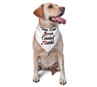 This Girl Loves Country Music Spring Dog Bandanas Boy Bulk Puppy Kerchief Adjustable Soft Triangle Bibs Accessories for Small Medium Large Dogs Cats White