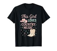 This Girl Loves Country Music - Western Cowboy Theme T-Shirt