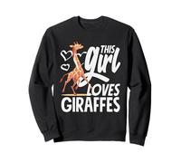 This Girl Loves Giraffes Cute Heart Animal Lover Sweatshirt