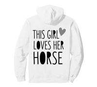 This Girl Loves Her Horse Cute Rider Design Pullover Hoodie