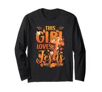 This Girl Loves Jesus Cute Christian Girl Jesus Fall Long Sleeve T-Shirt