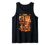 This Girl Loves Jesus Cute Christian Girl Jesus Fall Tank Top
