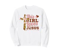 This Girl Loves Jesus Cute Christian Girl Jesus Sweatshirt