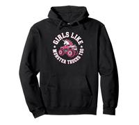 This Girl Loves Monster Trucks and Magical Unicorn Racing Pullover Hoodie
