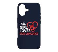 This Girl Loves Sign Language Funny ASL Deaf Design Case for iPhone 17