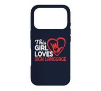 This Girl Loves Sign Language Funny ASL Deaf Design Case for iPhone 17 Pro