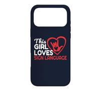 This Girl Loves Sign Language Funny ASL Deaf Design Case for iPhone 17 Pro Max