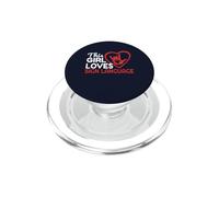 This Girl Loves Sign Language Funny ASL Deaf Design PopSockets PopGrip for MagSafe