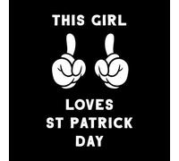 This Girl Loves St Patrick Day Sweatshirt - Black - XL - Black