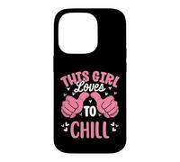 This Girl Loves To Chill Funny Lazy Relaxing Case for iPhone 14 Pro