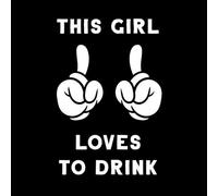 This Girl Loves To Drink Women's Sweatshirt - Black - XL - Black