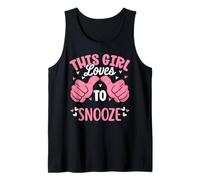 This Girl Loves to Snooze Funny Nap Snoozing Sleeping Tank Top