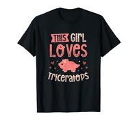 This Girl Loves Triceratops Dinosaur Future Paleontology T-Shirt