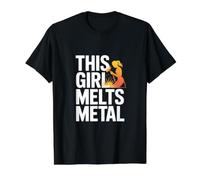 This Girl Melts Metal Empowerment Value Graphic T-Shirt, Men, Black, L